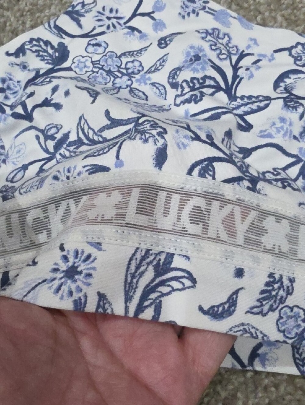 Lucky Brand White and Blue Girls Floral Bralette - Picture 2 of 6